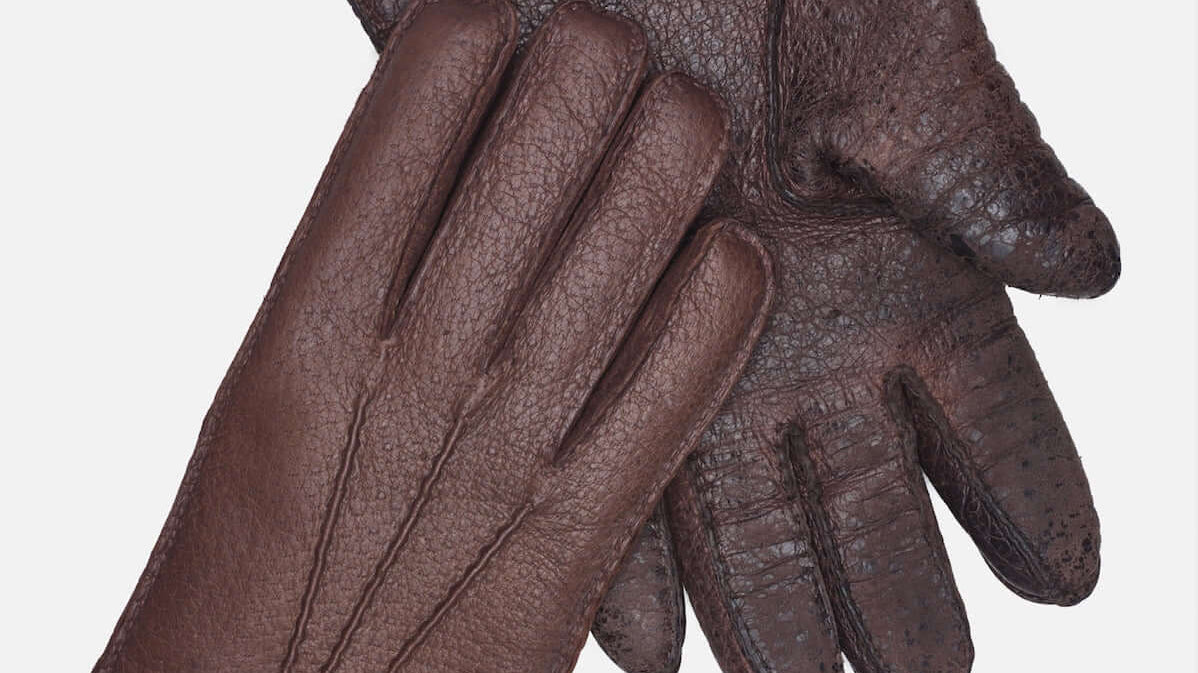 Peccary gloves from RHANDERS. Handsker i Vildsvineskind fra RHANDERS.