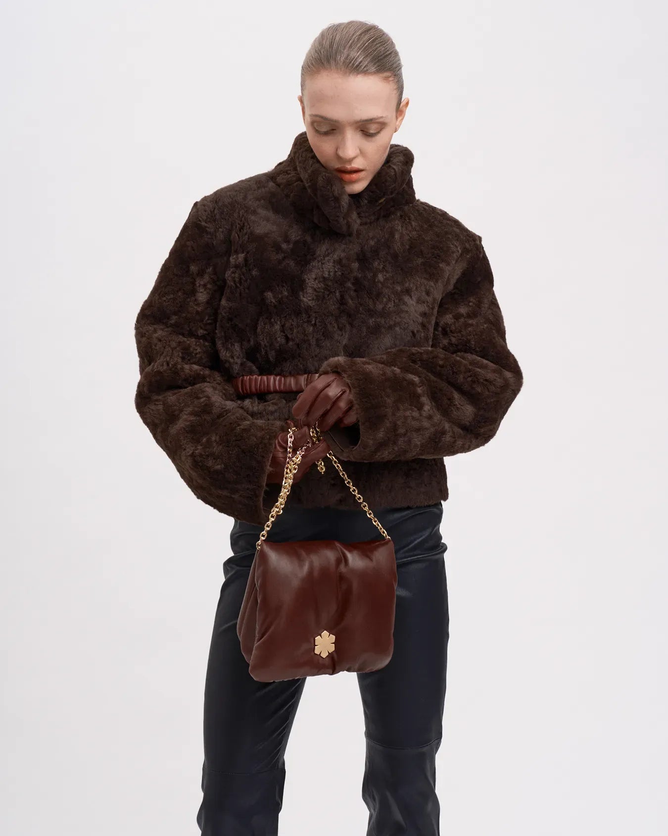 The stylish and comfortable "Helena jacket" from RHANDERS, crafted in luxury quality Icelandic double-face long-haired lamb. Made in Denmark.