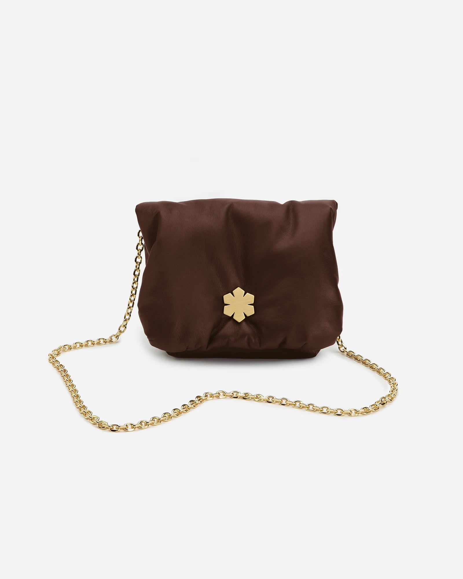 Soft bag with Kalmus flower magnet closure at front from RHANDERS.