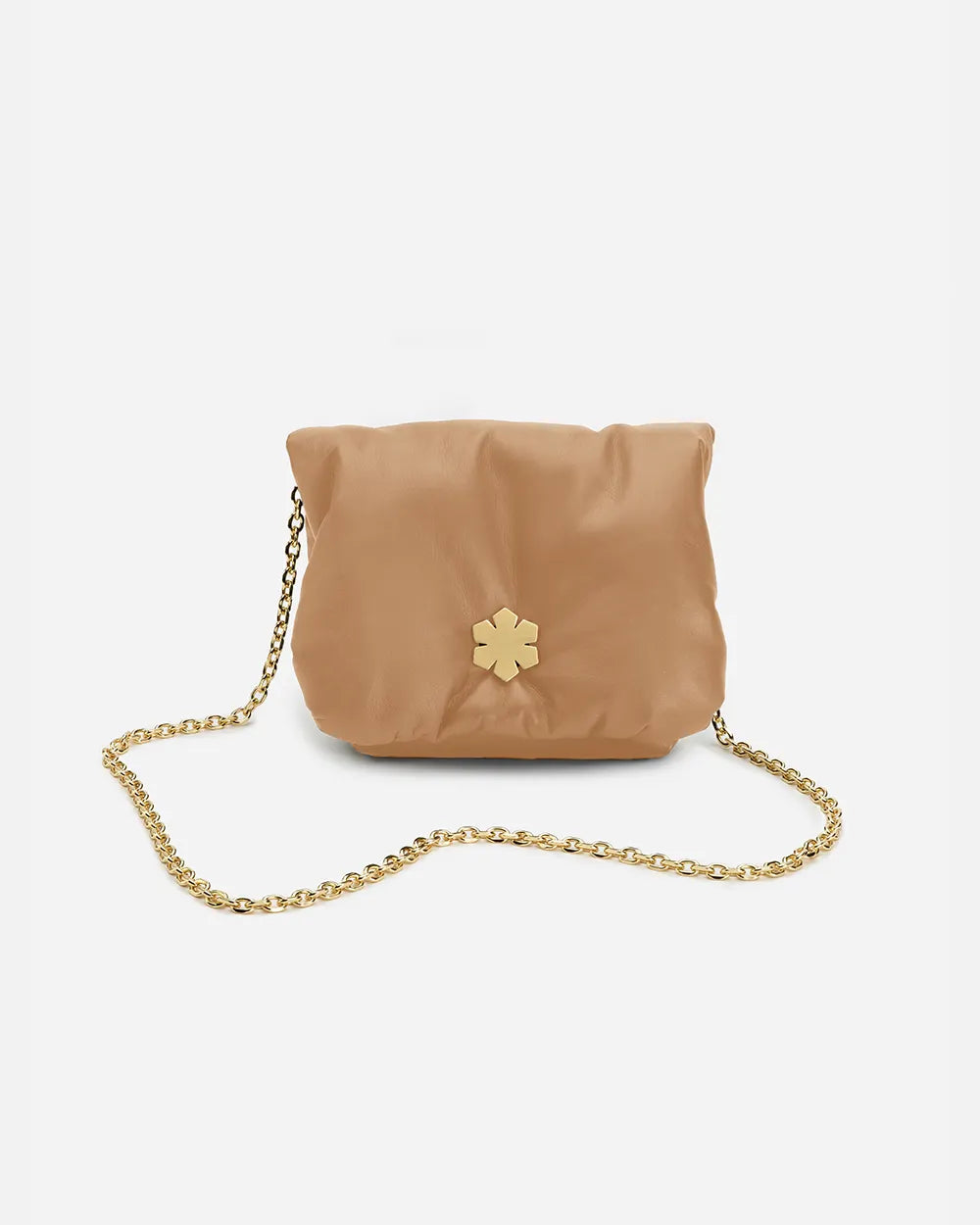 Handcrafted handbag for women in the color camel. Made by RHANDERS at our very own atelier.