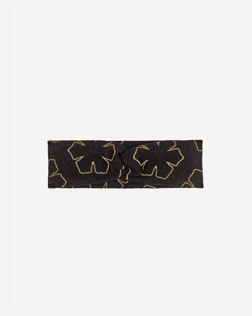 Warm and soft headband from RHANDERS with kalmus design in shimmering gold
