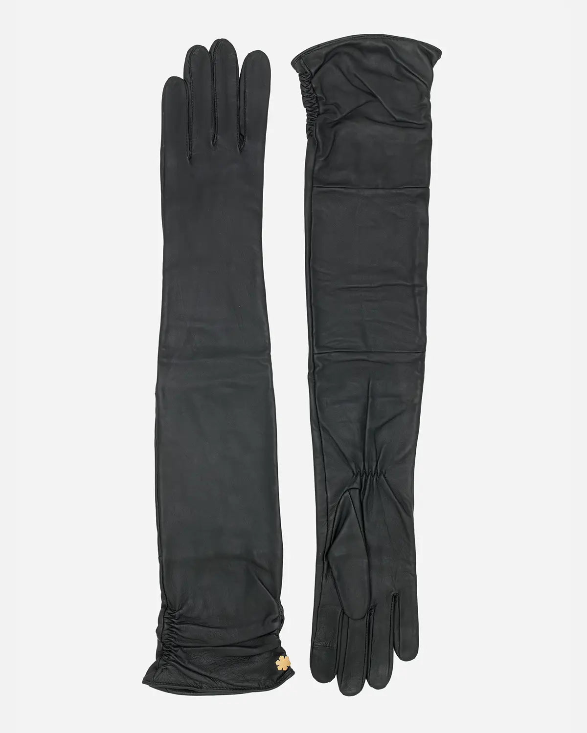 Elegant and classic shoulder length gloves for women from RHANDERS crafted from lamb leather ensuring a butter-soft touch.