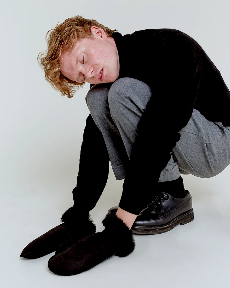 Varme herreluffer i blødt lammeskind, RHANDERS