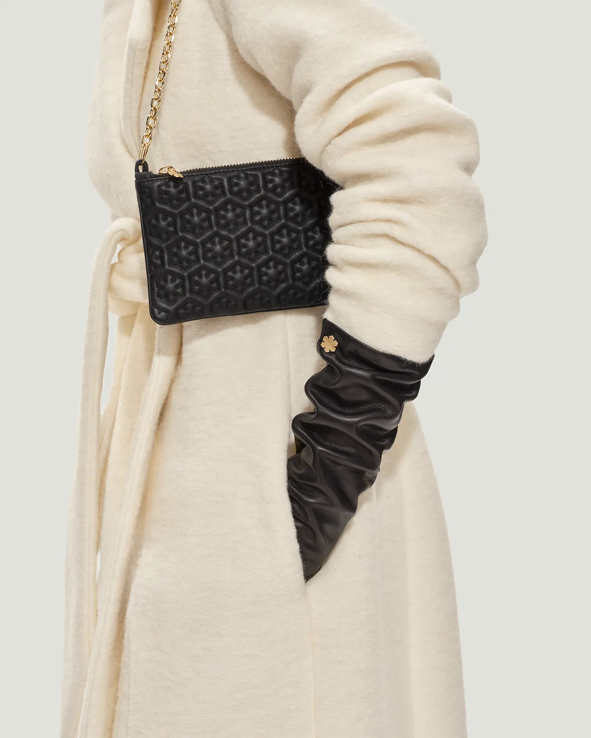 The Isabella Purse is made from soft and airy glove-leather with Kalmus zipper closure puller and heritage RH Monogram lining, RHANDERS.