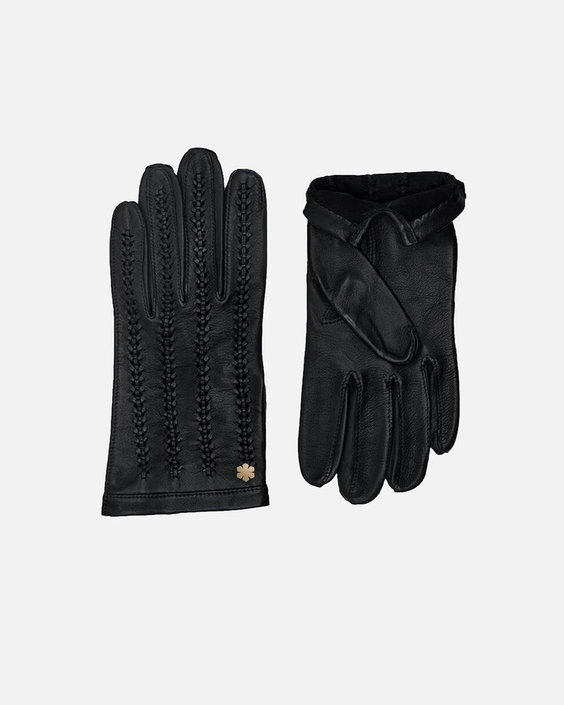 "Emma" women's gloves in black, unlined from the exclusive brand RHANDERS.