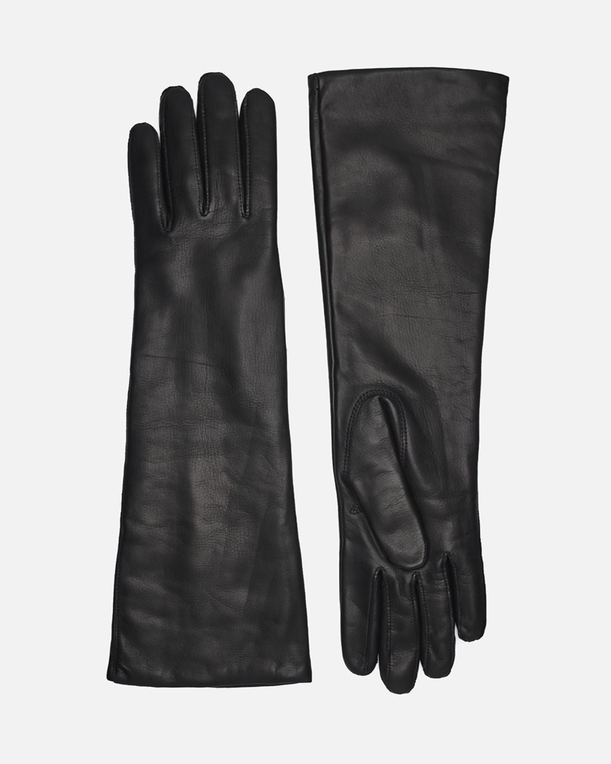 Sort premium damehandske kendt for sin ekstravagance. Lavet af overdådigt handskeskind af lam.