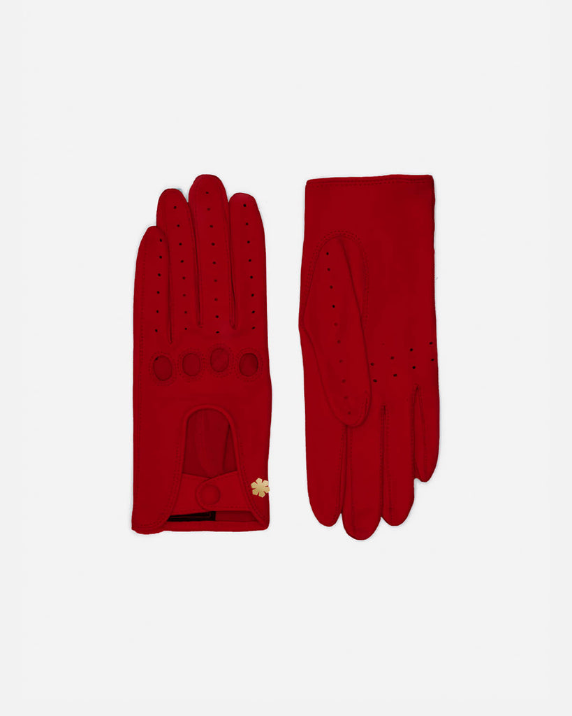 Beautiful women's driving gloves in red from RHANDERS.
