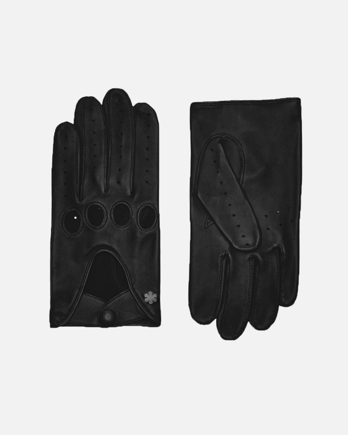 Driving gloves for men crafted from lamb leather in a stunning black colour, RHANDERS