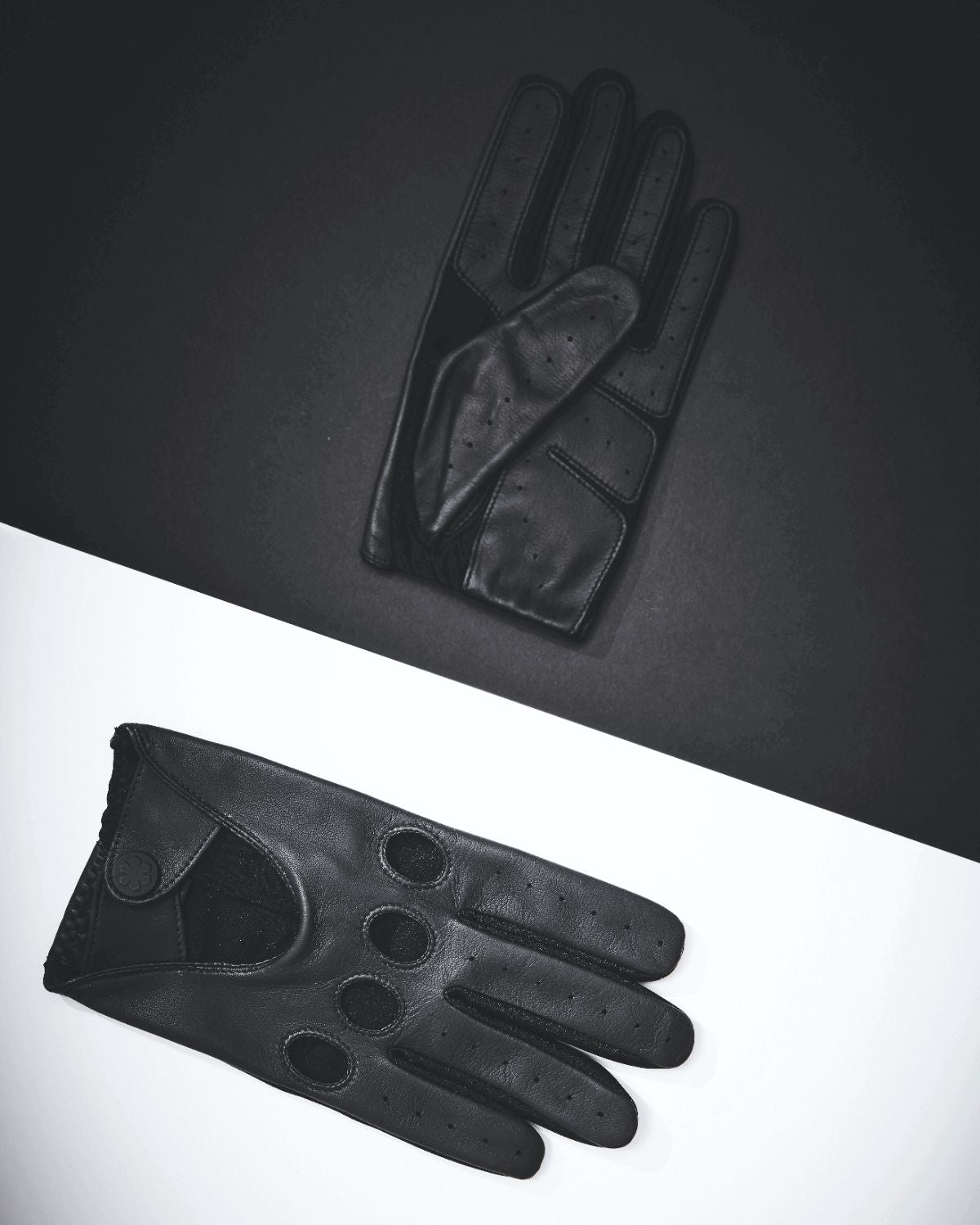 One hand Frederik One-size driving gloves in black from RHANDERS.
