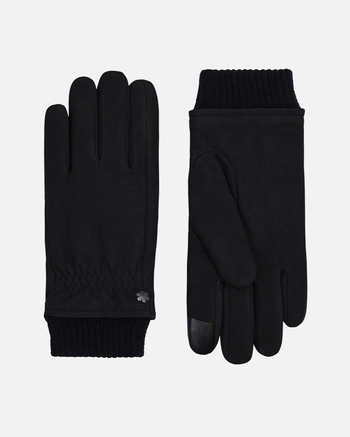RHANDERS men's leather gloves "Harry Nubuck" in nubuck with warm fleece lining.