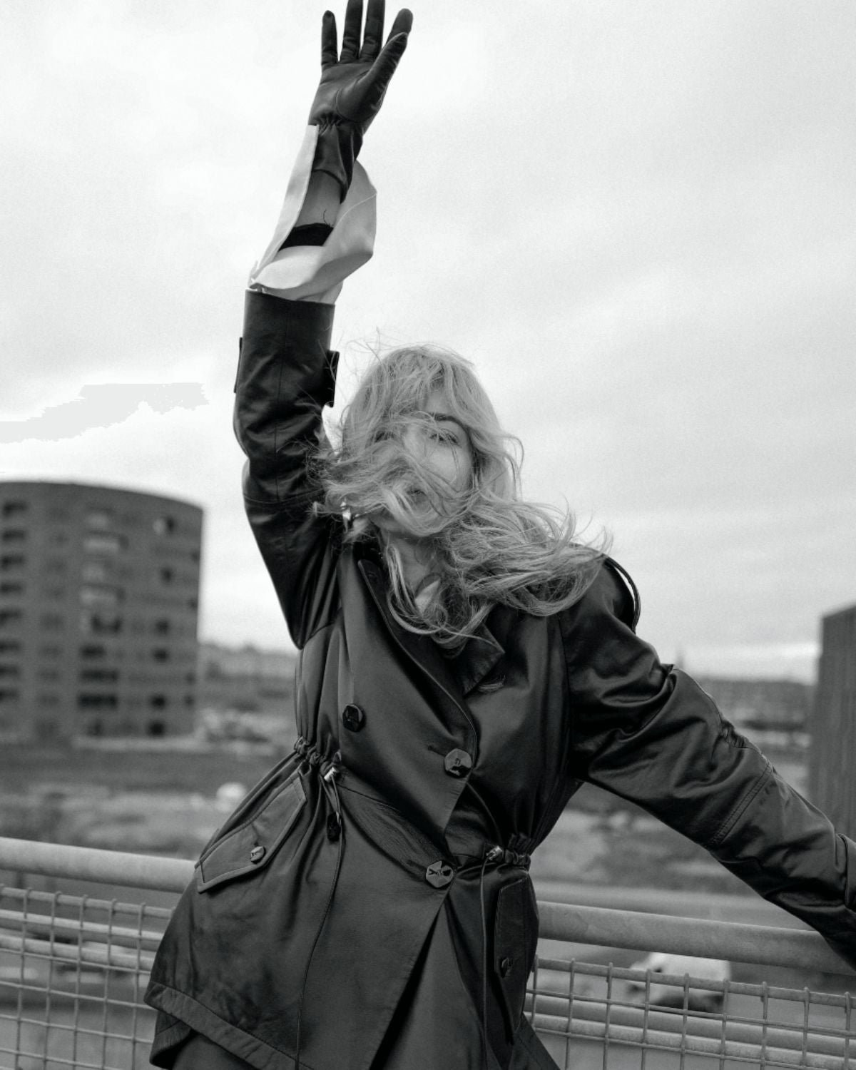 Klassisk varm skindhandske "Ebba" til kvinder med strikfor og touch fra RHANDERS, Randers Handsker.