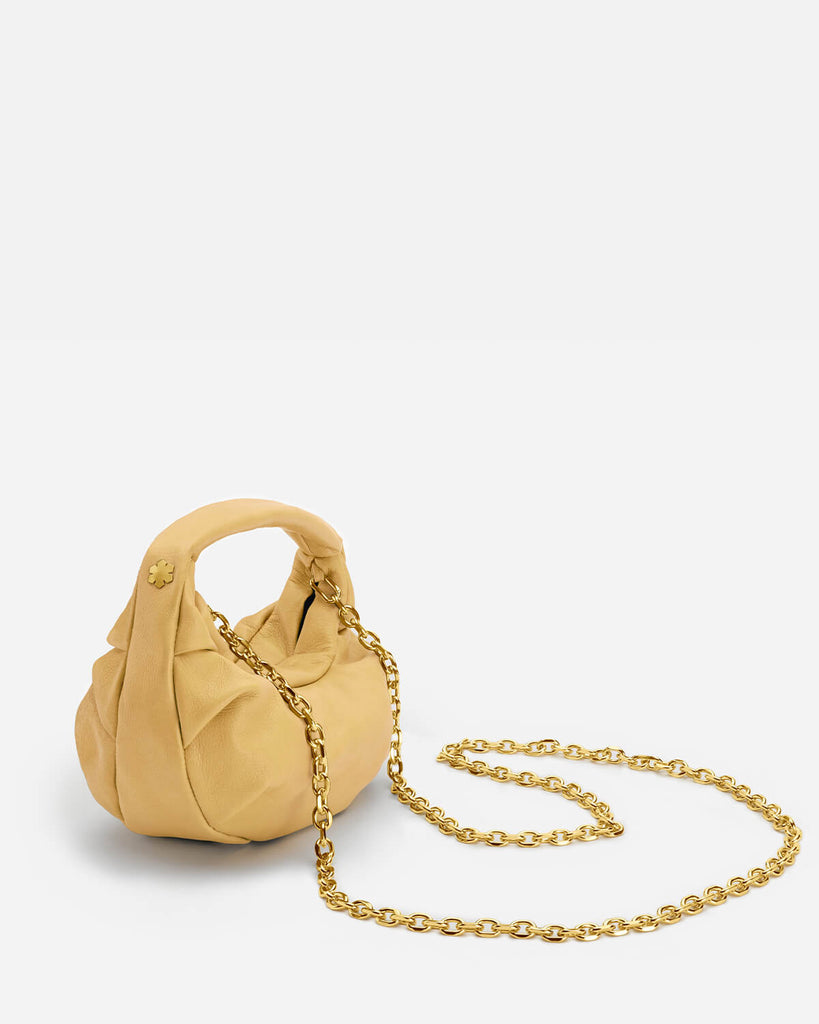 Elegant premium designer taske til kvinder i den smukkeste lysegule farve.