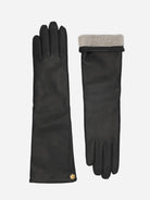 Long, elegant gloves from RHANDERS, Anna Opera measures 8'' and is lined with a warm wool-blend with a touch of nylon.