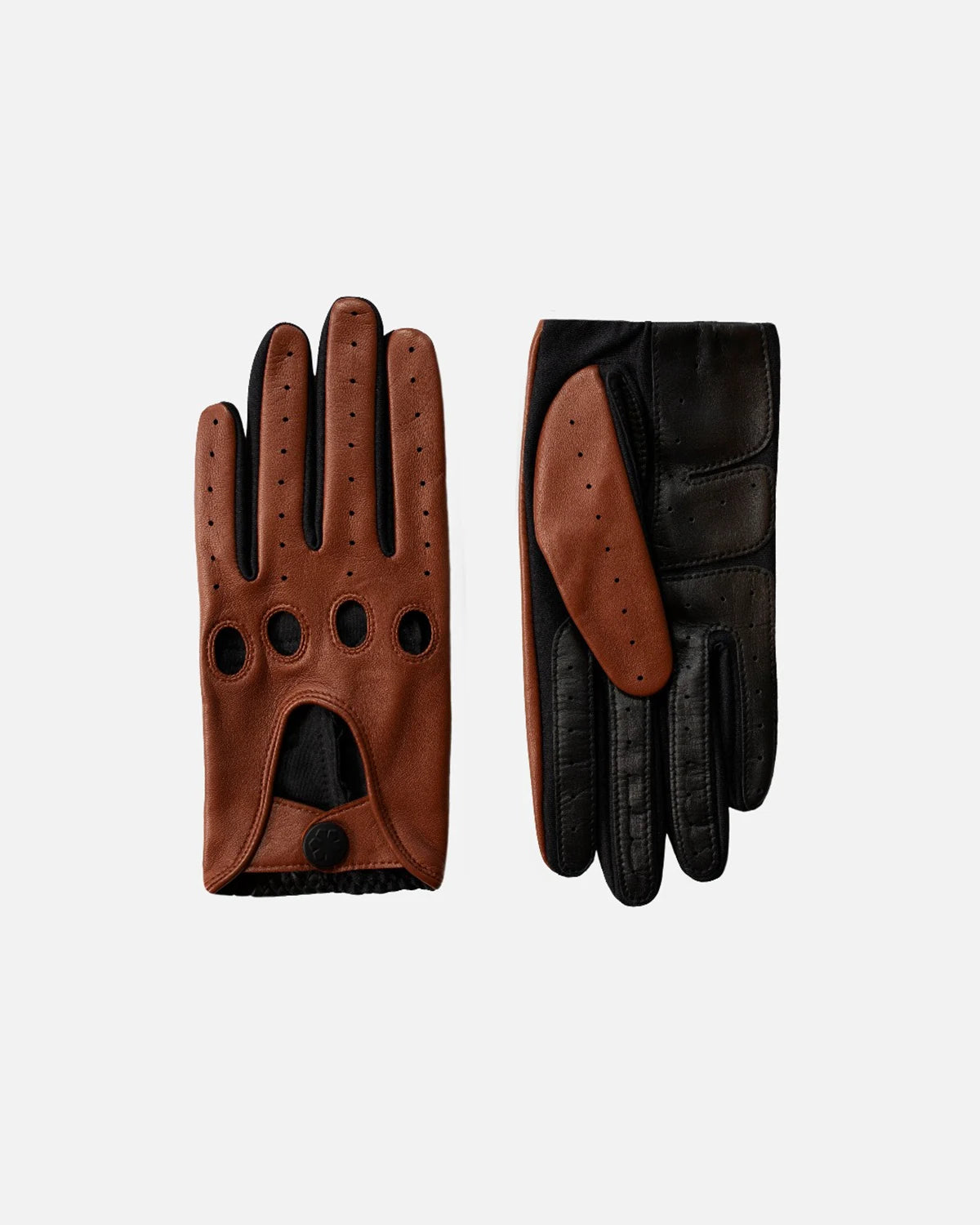 One-size women's driving gloves in cognac from RHANDERS.