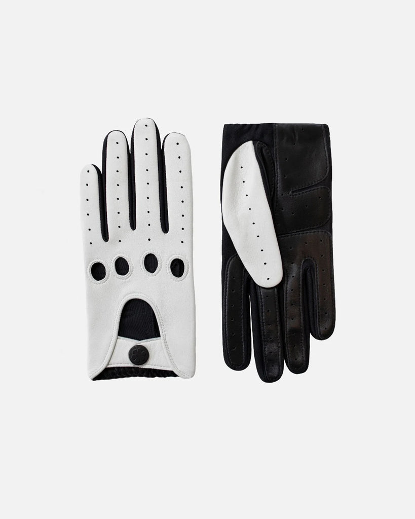 One-size women's driving gloves in white from RHANDERS.