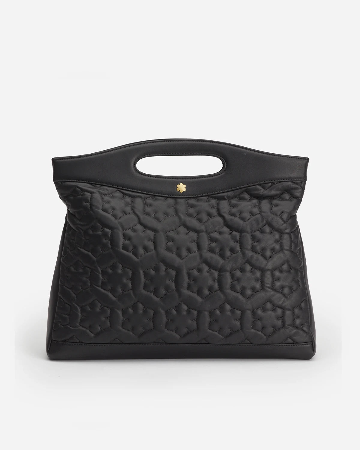 Isabella Keyhole Bag from RHANDERS. Black and guilted, with a goldplated kalmus. 