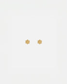 Gold stud earrings with Kalmus flower RHANDERS