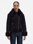 The shearling jacket for women, the Pilot Jacket, is made in Denmark. Handmade from the finest Icelandic shearling, the Pilot Jacket can be closed at the collar with a Kalmus button for extra warmth, RHANDERS.