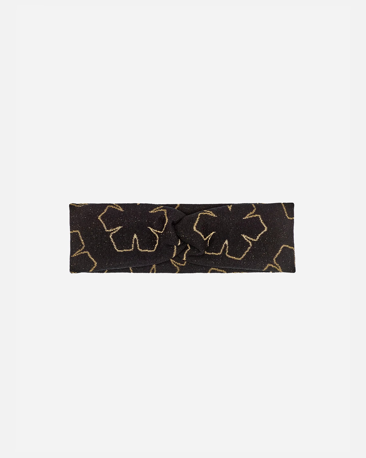 Warm and soft headband from RHANDERS with kalmus design in shimmering gold