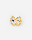  14K gold pleated amulet ring from RHANDERS, with room for 2 images making this a remarkably elegant and personal piece of jewellery.