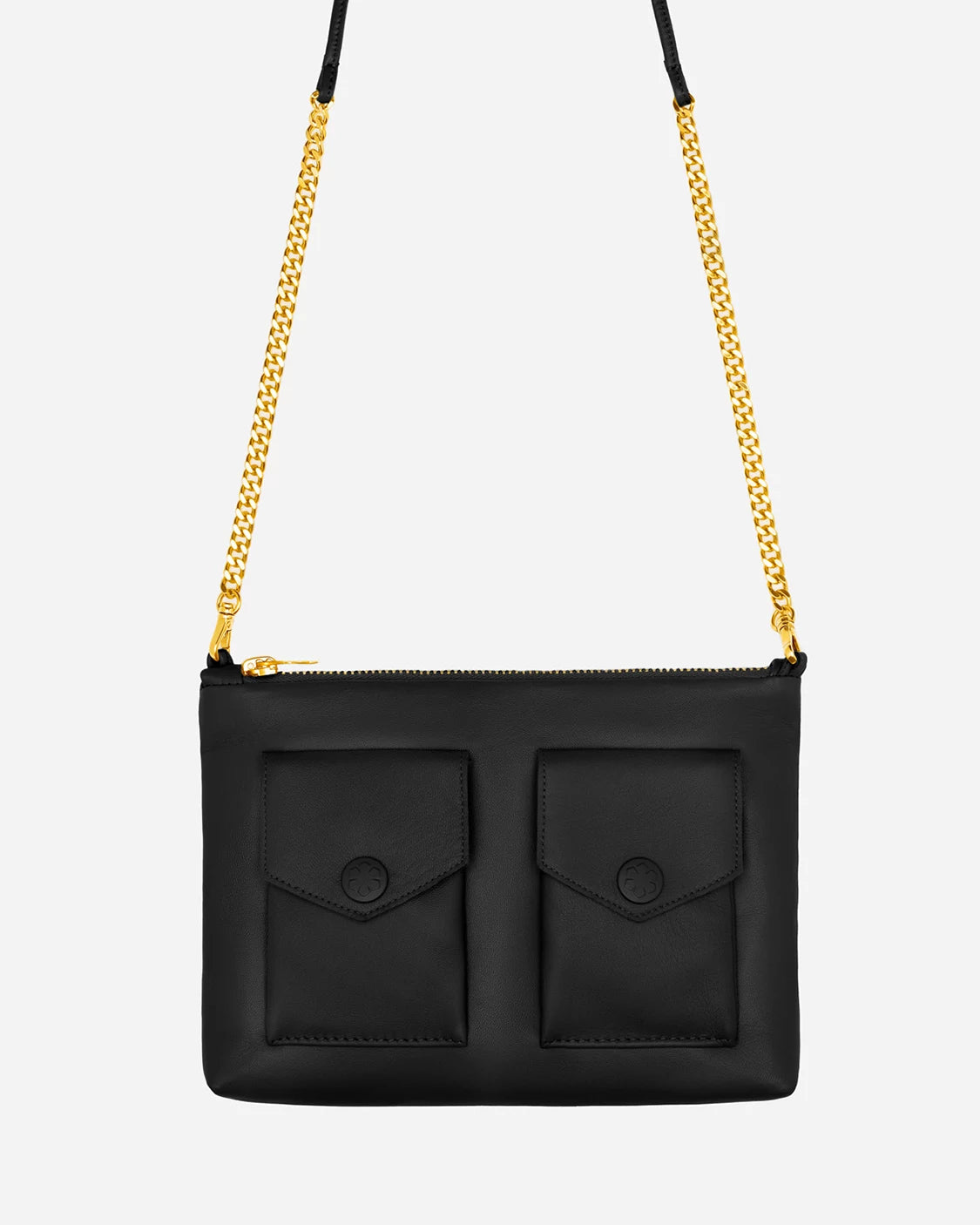 Handcrafted 'Anna Pocket Pouch' from RHANDERS in exclusive black lamb leather.