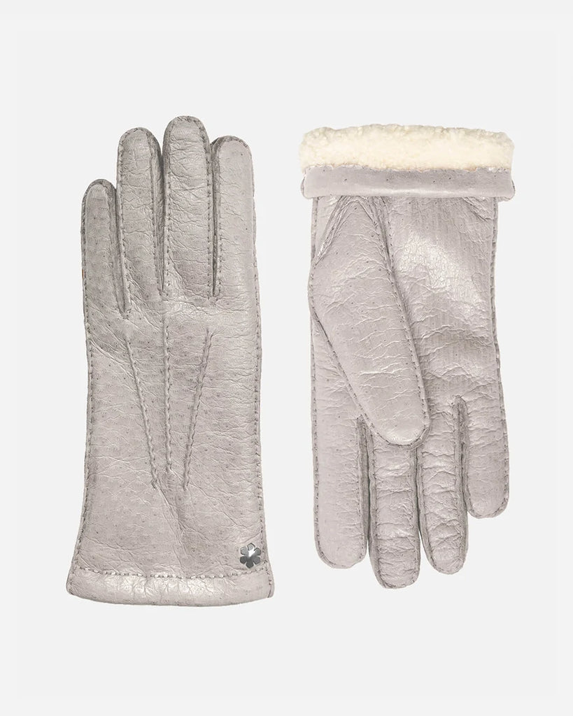 Light Gray Christian Pearl leather glove, fit for an on the go lifestyle