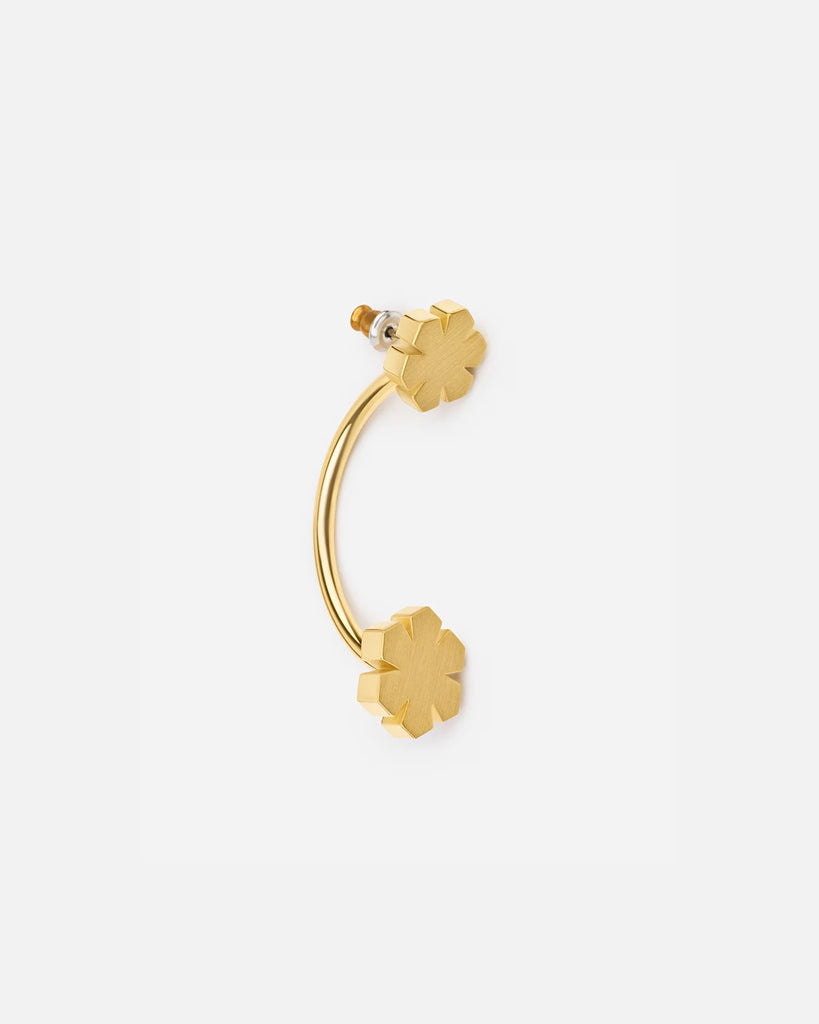 Chunky guld ørering bar med kalmusblomst fra RHANDERS til et sofistikeret hverdagslook
