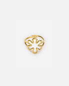 Delicate ring with the outline kalmus flower, wear it on your finger or over a glove.