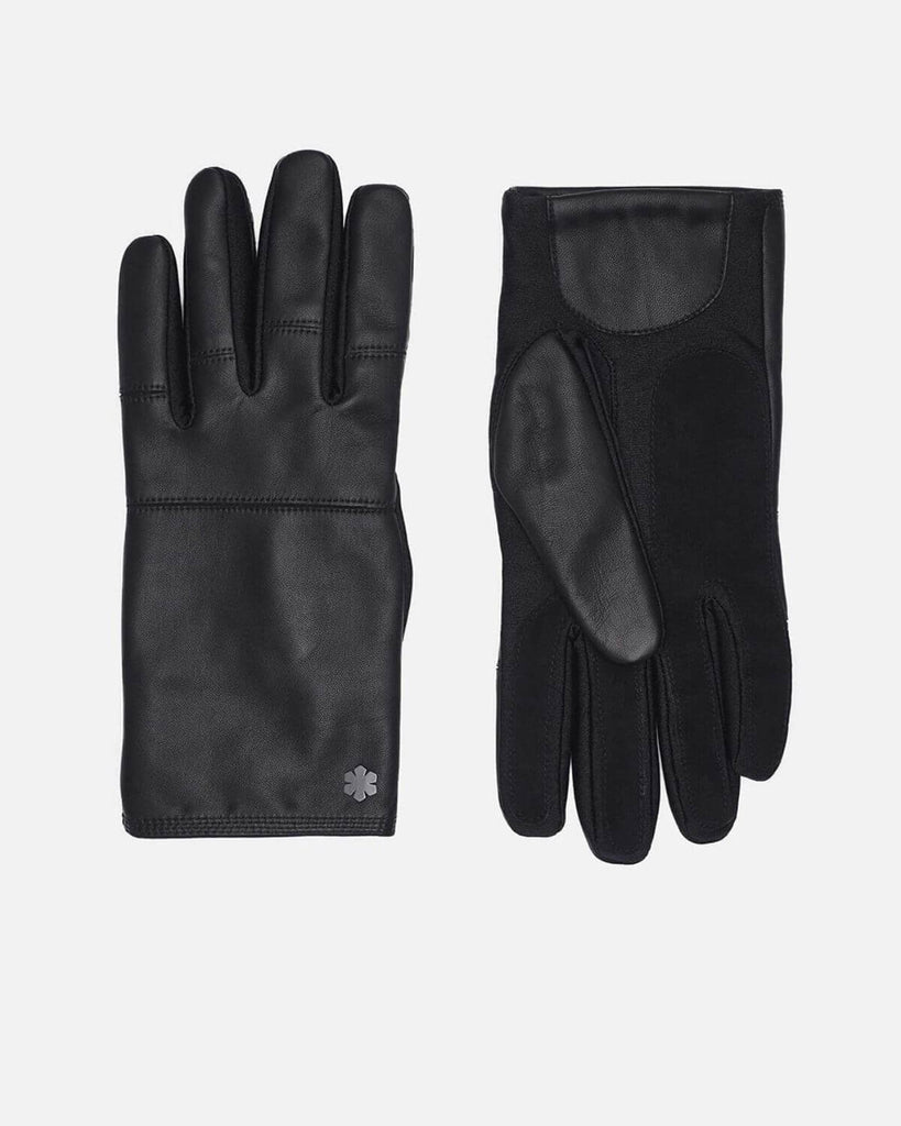 RHANDERS one-size men's leather gloves "Thomas OS" in black.