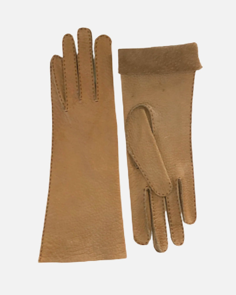 Unlined women's gloves in peccary leather, RHANDERS.