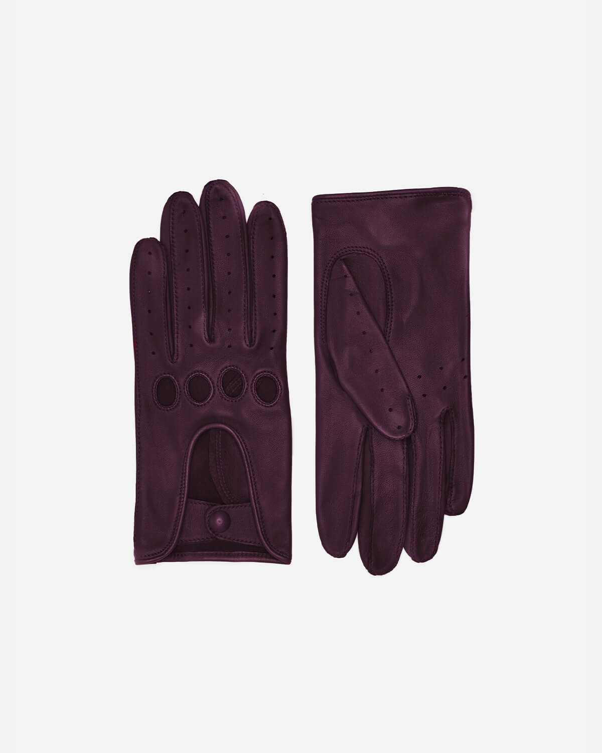 Ultra classic women's driving gloves in the colour plum. Made from 100% lamb leather.