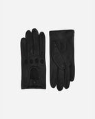 Classic women's driving gloves in black leather, unlined from RHANDERS.