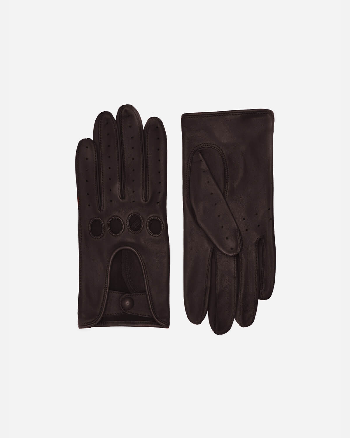 Ultra classic women's driving gloves in the colour brown. Made from 100% lamb leather.