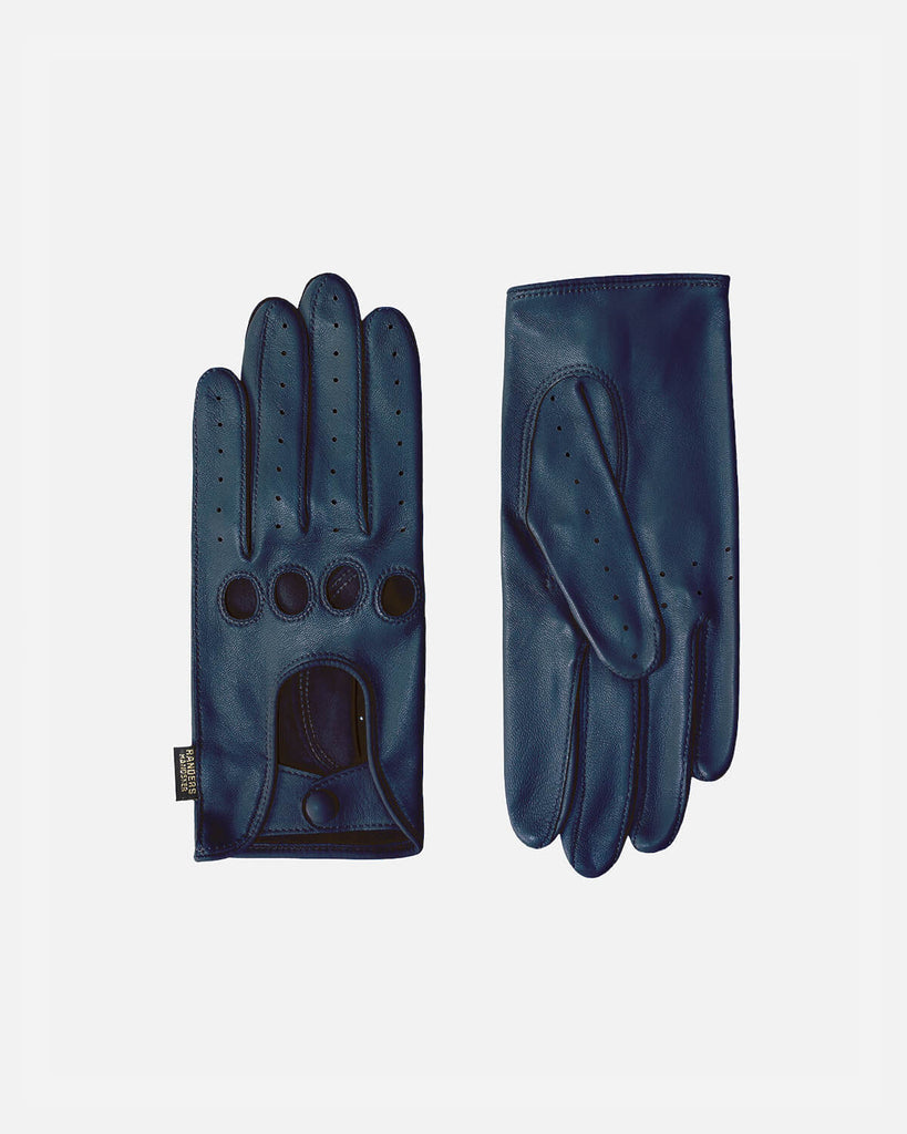 Ultra classic women's driving gloves in the colour denim. Made from 100% lamb leather.