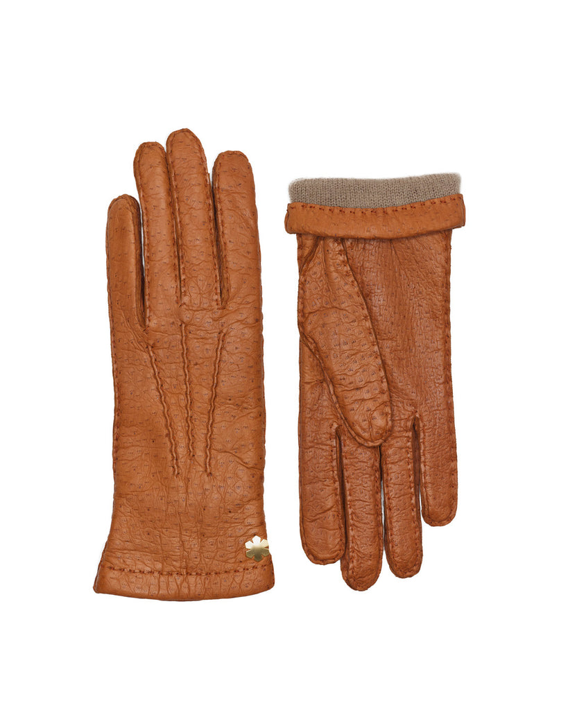 RHANDERS premium female gloves in peccary leather, with wool lining and from RHANDERS.