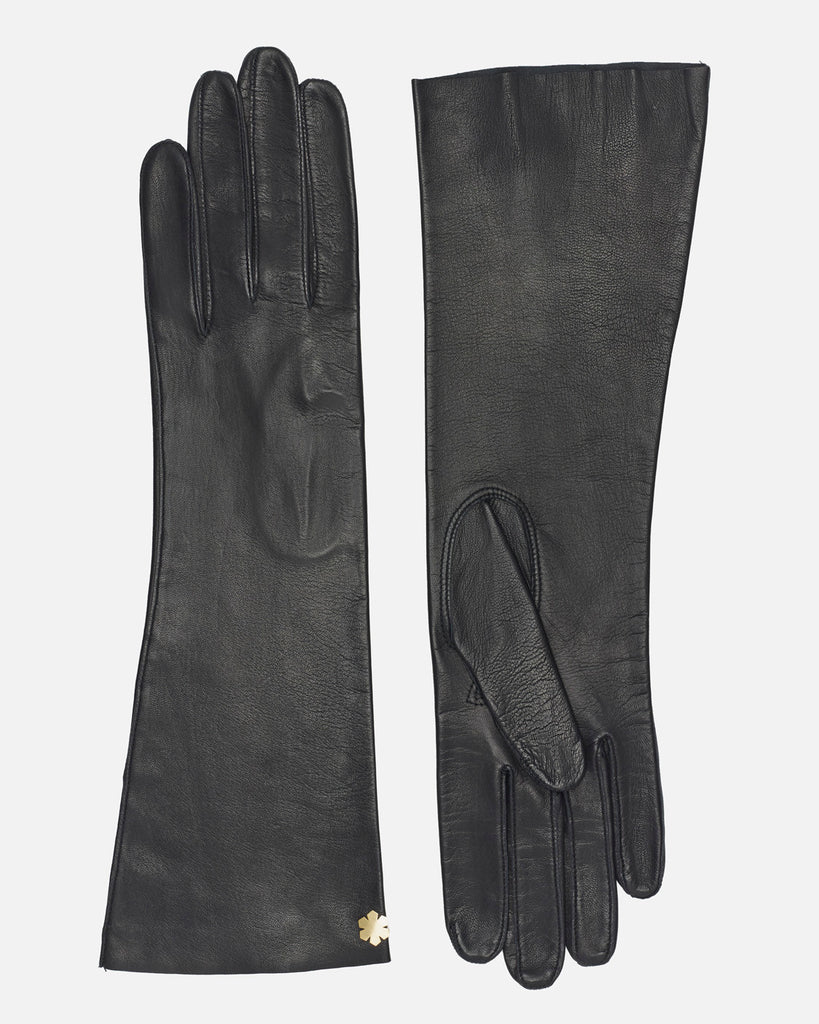 Long female leather gloves "Dagmar" from RHANDERS.