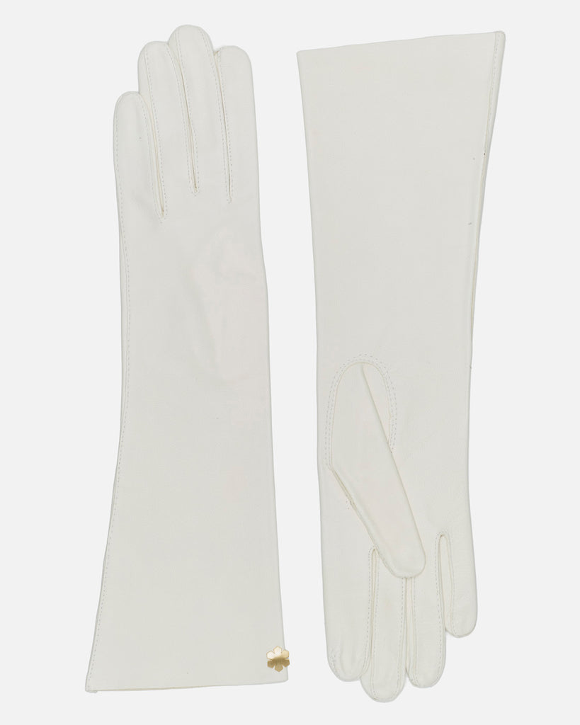 Klassiske uforet, lange skindhandsker til kvinder fra RHANDERS, Randers Handsker.