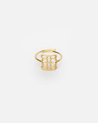 Classic 14K gold plated ring from RHANDERS. Featuring our re-imagined RH monogram and an adjustable band.