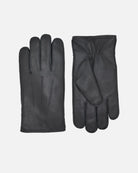 Men's leather gloves in black with warm slink lamb lining from Randers Handsker.