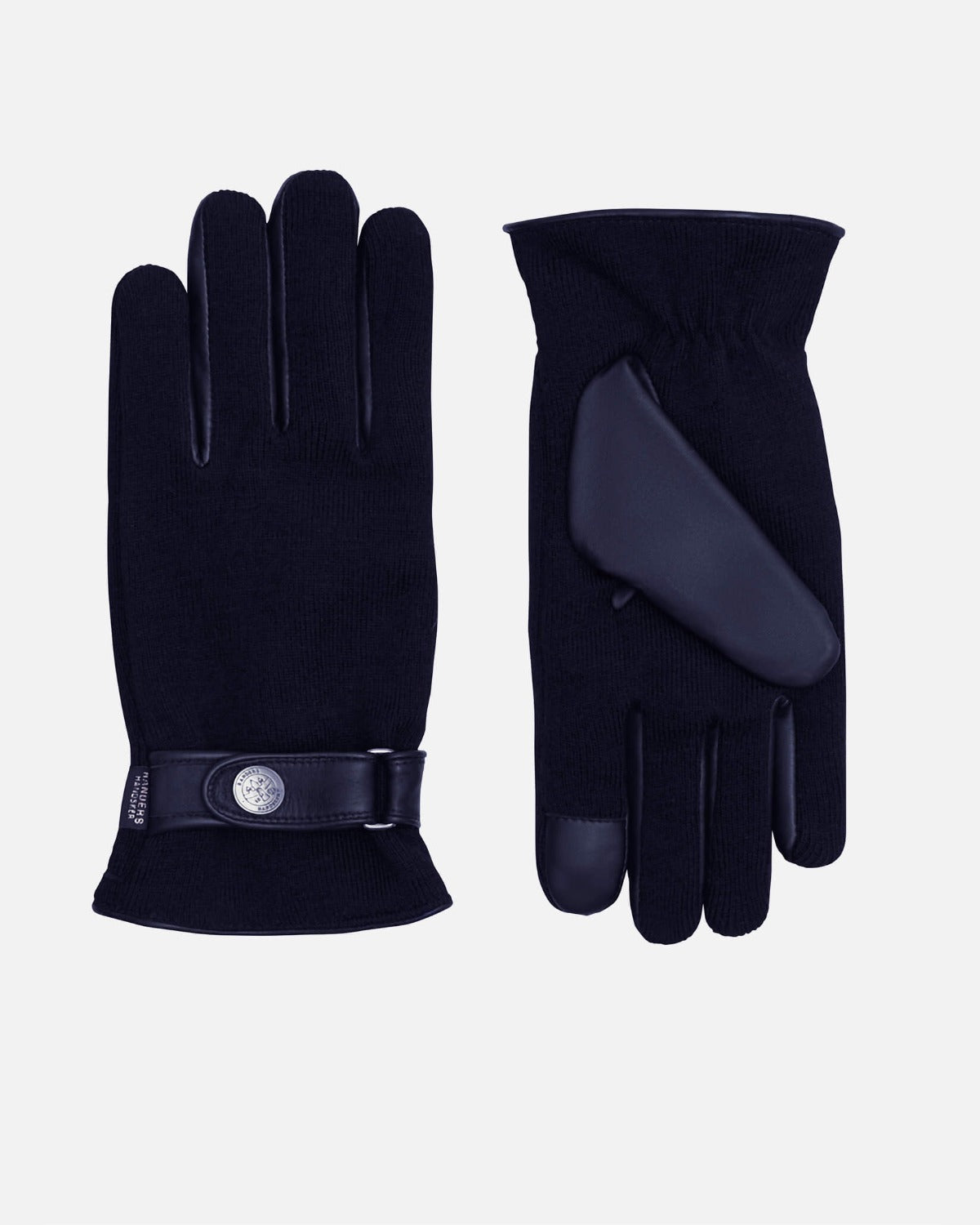 Handsker » Leather ribbed cotton gloves|RHANDERS