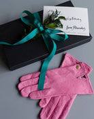 Unlined women's gloves in peccary leather from RHANDERS.