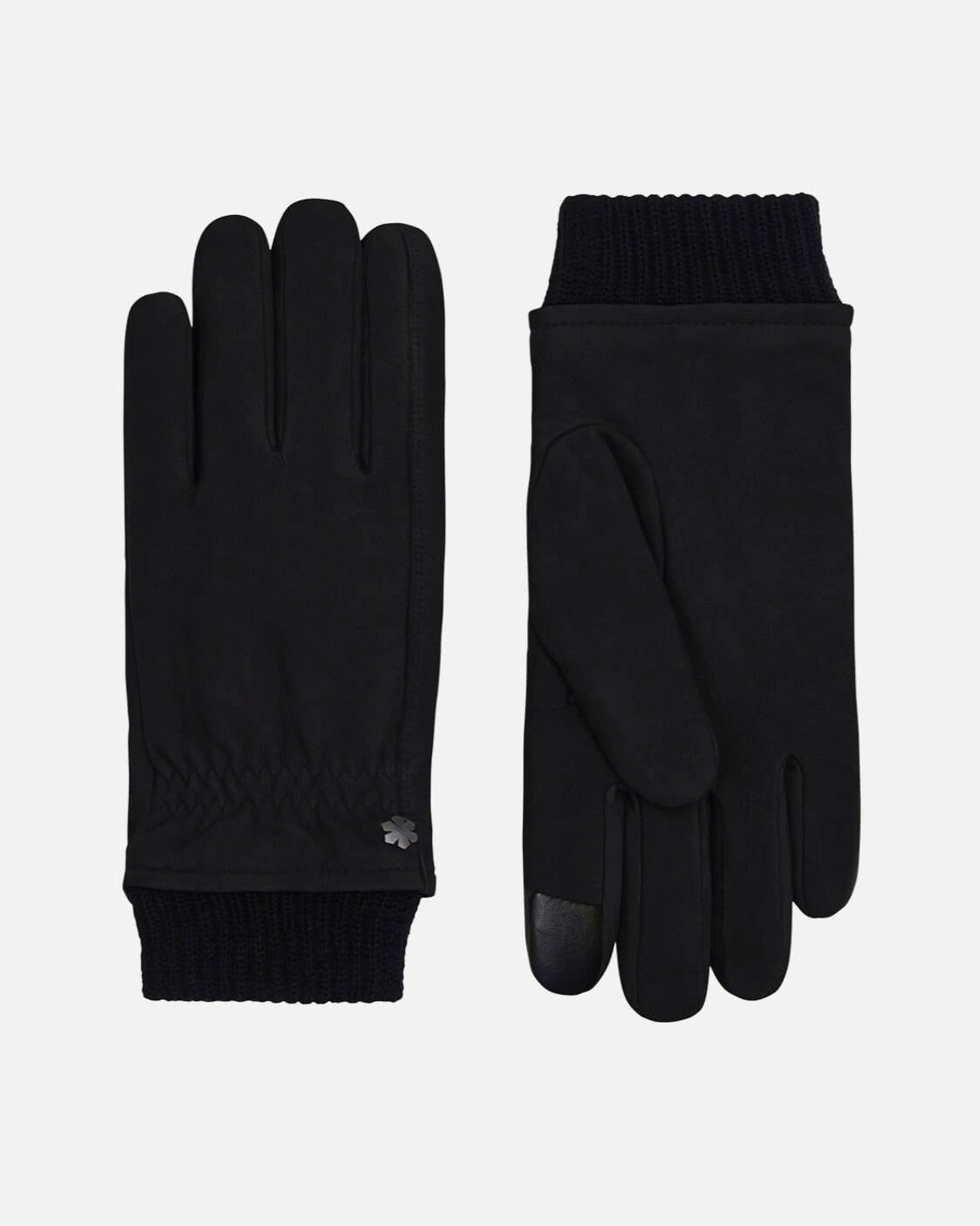 RHANDERS men's leather gloves "Harry" in nubuck with warm fleece lining.