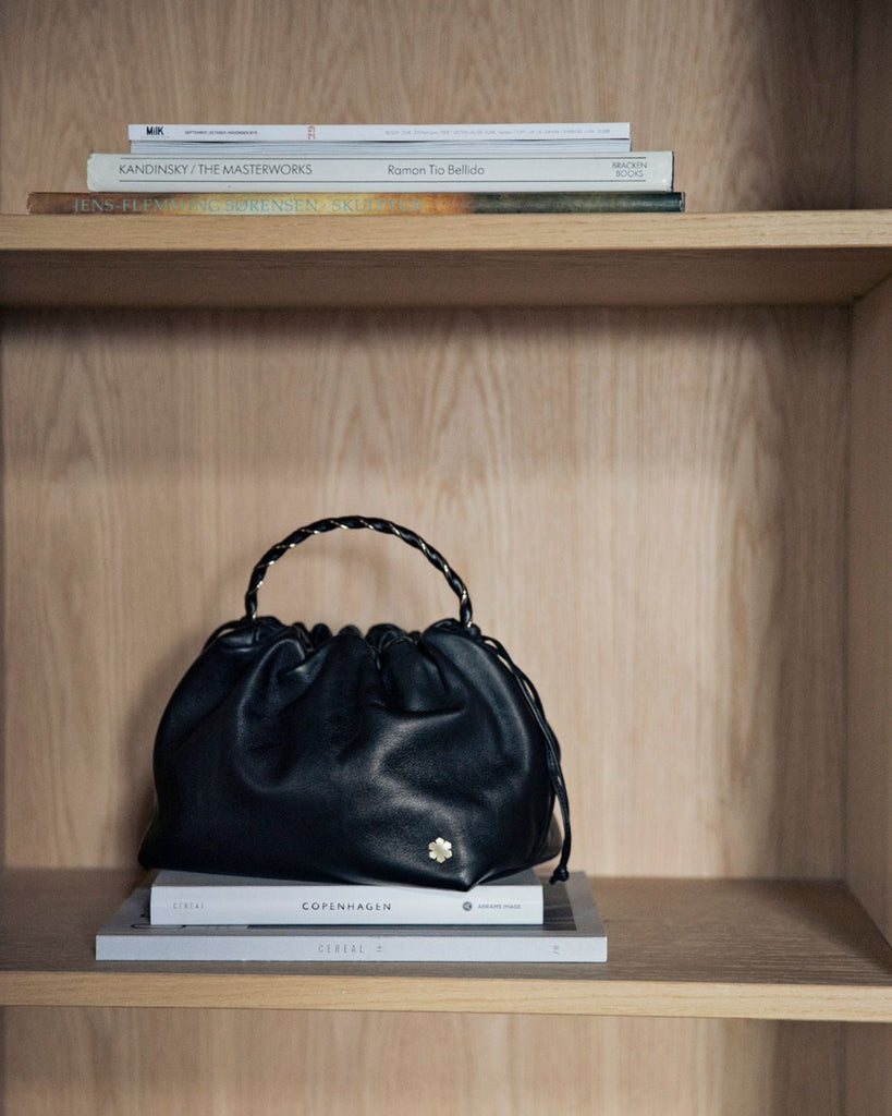 Black leather bag for women from RHANDERS. Handcrafted at our atelier in Randers.