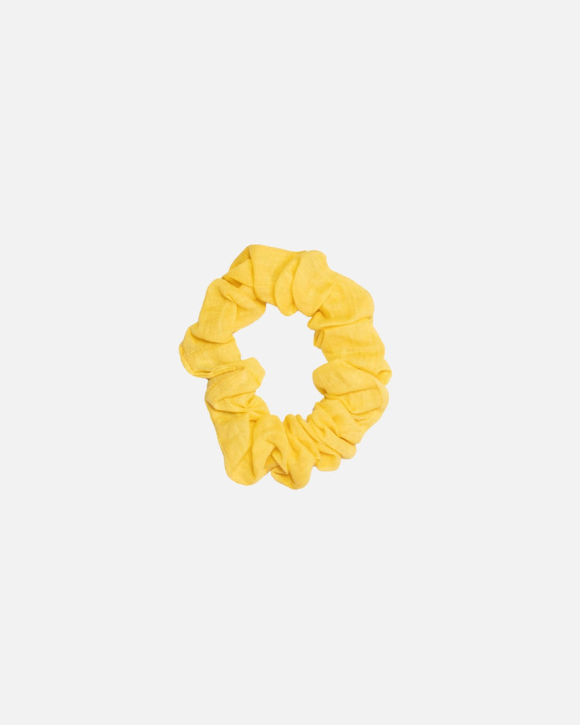 Sustainable upcycled scrunchie. Made from 100% organic cotton.