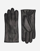 Black masculine gloves from RHANDERS in lamb leather. Unique stitching with ultimate feel